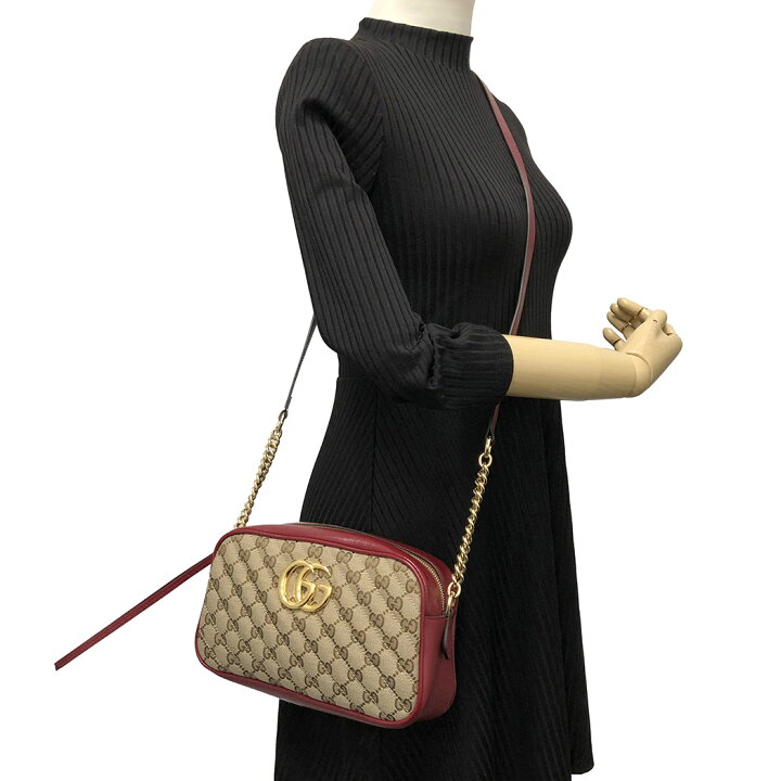 楽天市場】GUCCI GGマーモント キルティング スモール ショルダー  