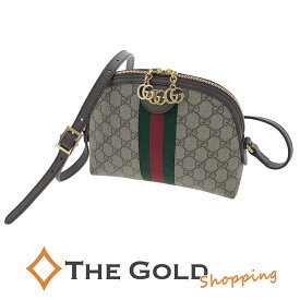 GUCCI GG ショルダーバッグ 499621 オフィディア ベージュ GGスプリーム レザー ウェビング レディース グッチ 【中古】