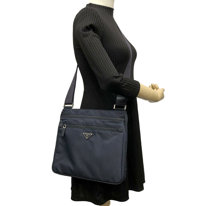 楽天市場】PRADA□ ショルダーバッグ 2VH251 ナイロン ネイビー 