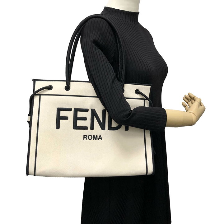 楽天市場】FENDI ロゴショッパーミディアムトート 8BH378 キャンバス 