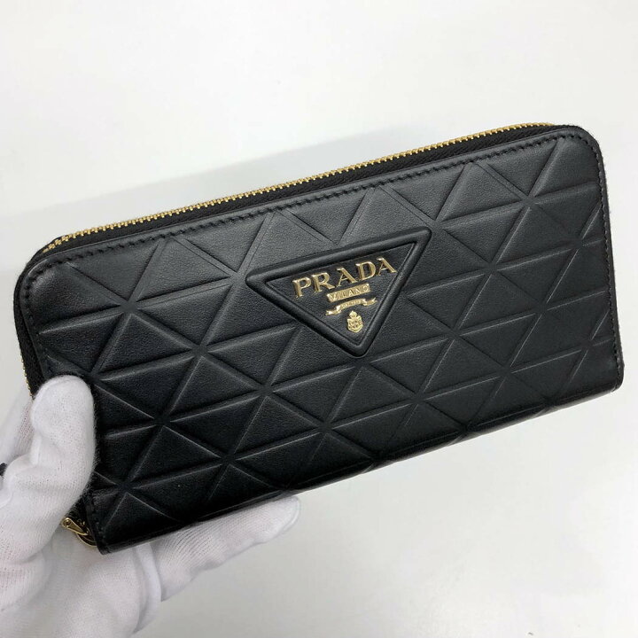 楽天市場】PRADA ラウンドファスナー長財布 IML506 トライアングル 