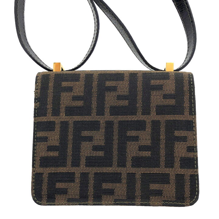 楽天市場】FENDI ズッカ ミニバッグ ポシェット ポーチ ブラウン 