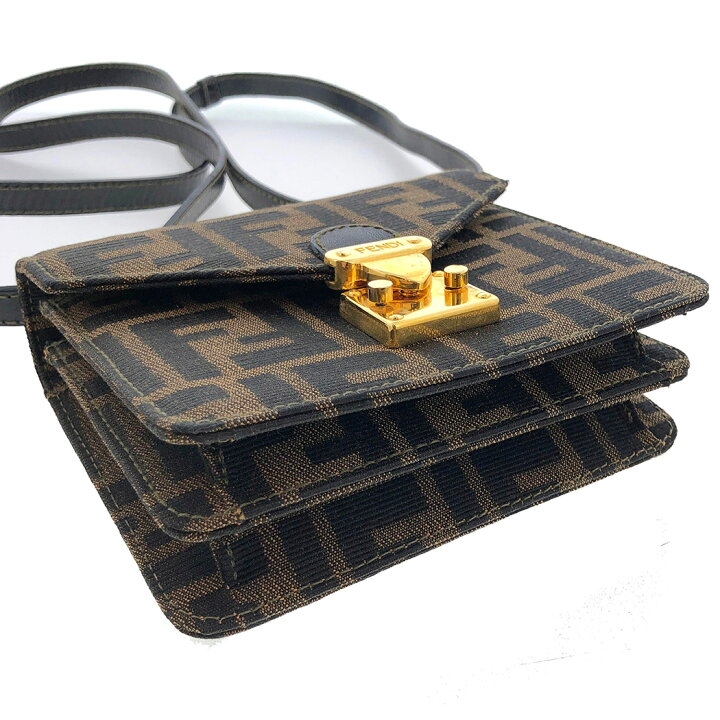楽天市場】FENDI ズッカ ミニバッグ ポシェット ポーチ ブラウン 