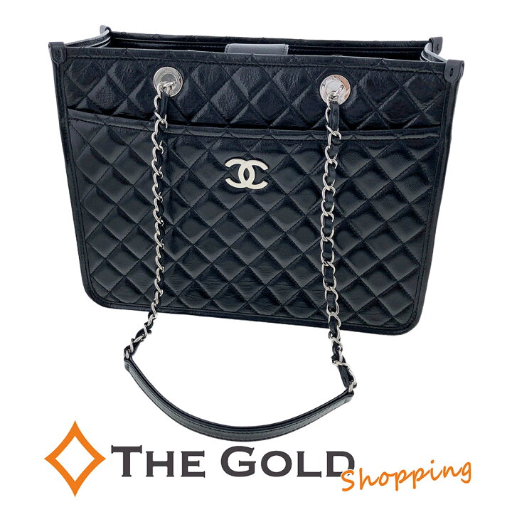 楽天市場】CHANEL□ チェーントートバッグ マトラッセ カーフレザー 