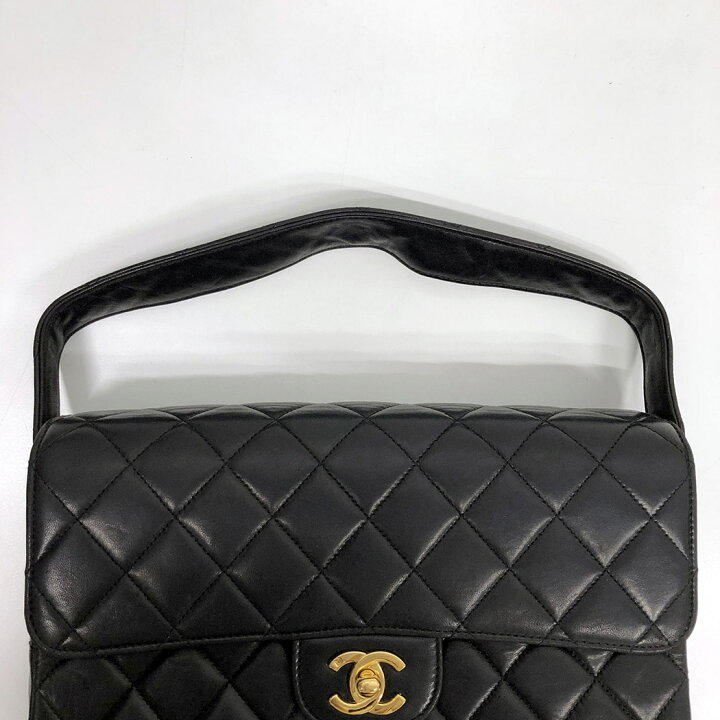 楽天市場】CHANEL Wフラップ マトラッセ 25cm ハンドバッグ ラムスキン 