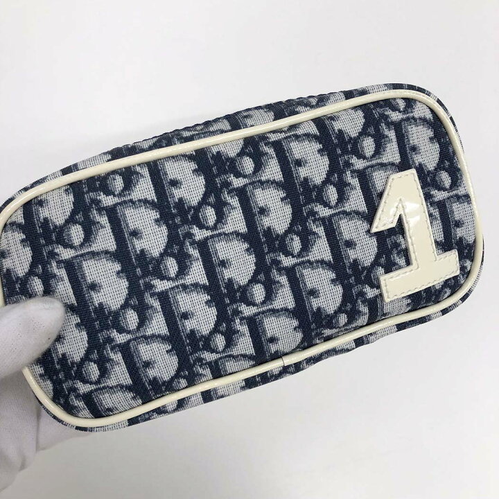 楽天市場】Christian Dior□ コスメポーチ トロッター ナンバー ブルー  