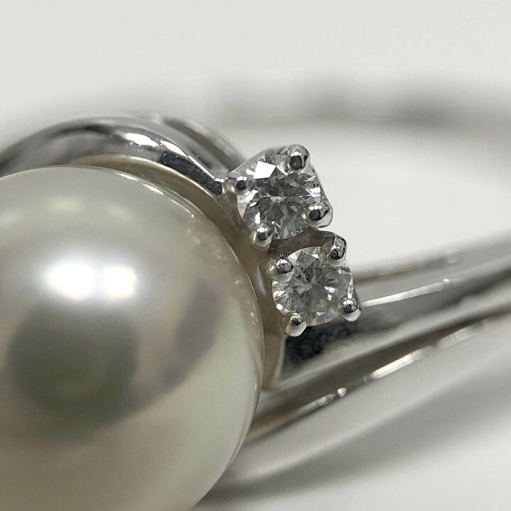 楽天市場】MIKIMOTO□ パールダイヤリング 13号 Pt950 4PD  