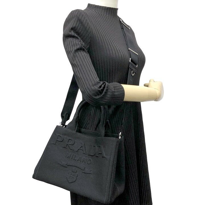 楽天市場】PRADA カナパ 2WAYトートバッグ 1BG439 ネロ キャンバス 