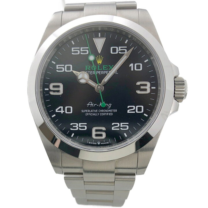 楽天市場】ROLEX□ エアキング 126900 2022年 黒文字盤 40mm 自動巻き 