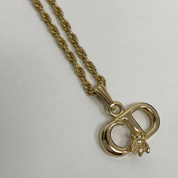 楽天市場】Christian Dior□ CDロゴ ネックレス 蜂 40cm ロープ 