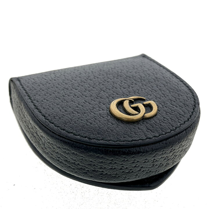 楽天市場】GUCCI GGマーモント コインケース 450940 馬蹄型 ブラック 