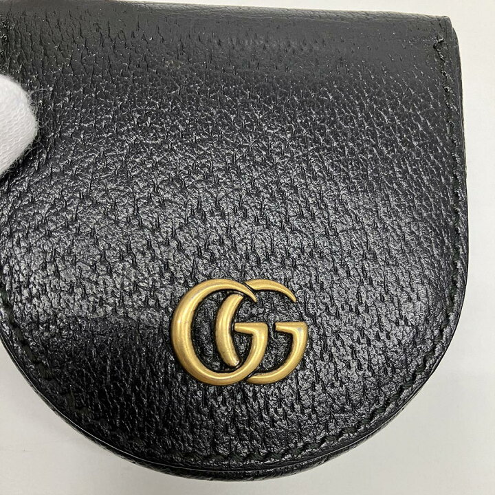 楽天市場】GUCCI GGマーモント コインケース 450940 馬蹄型 ブラック 