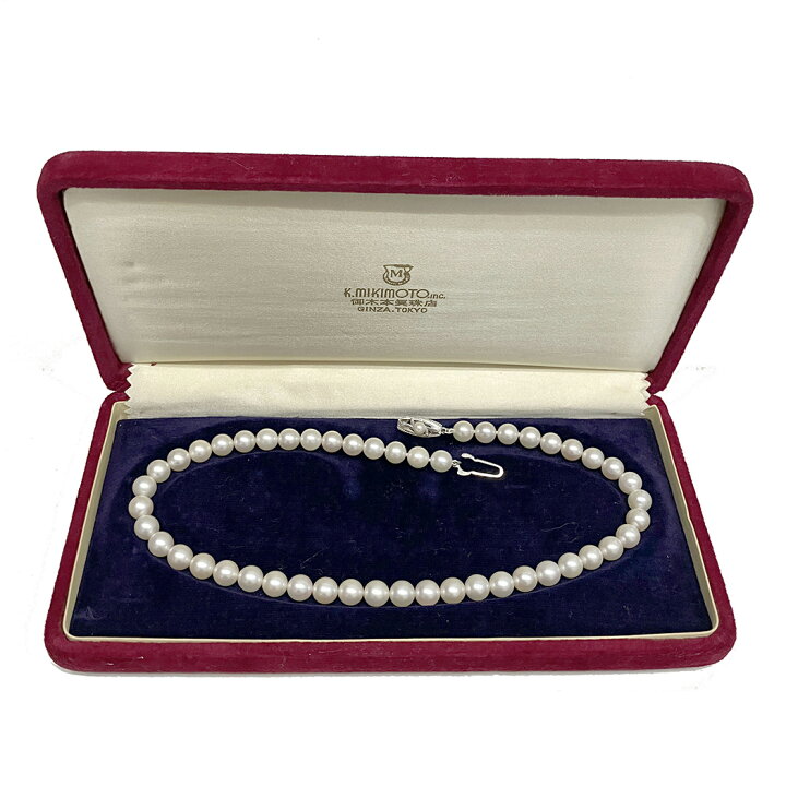 楽天市場】MIKIMOTO パールネックレス 7mm 7.5mm 糸交換済 K14 