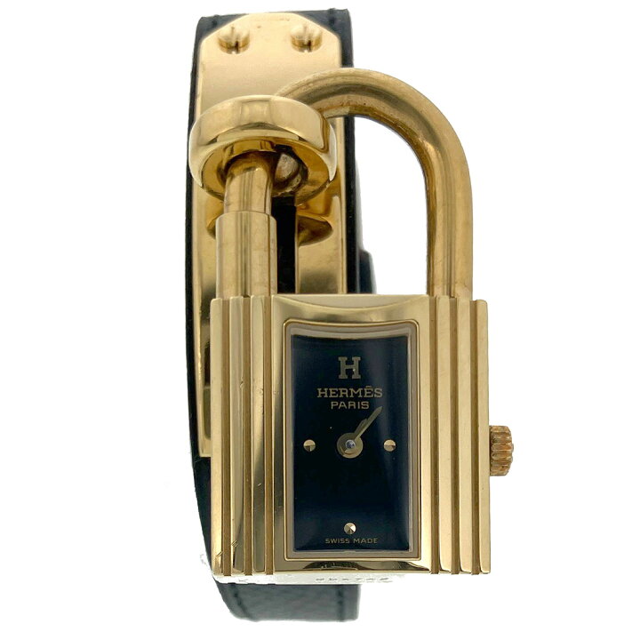 楽天市場】HERMES ケリーウォッチ KE1.201.370 電池交換済 黒文字盤 GP  