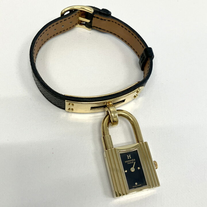 楽天市場】HERMES ケリーウォッチ KE1.201.370 電池交換済 黒文字盤 GP  