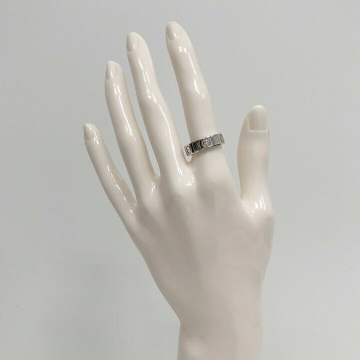 楽天市場】Cartier□ ラブリング ハーフダイヤ #52 12号 750 WG  