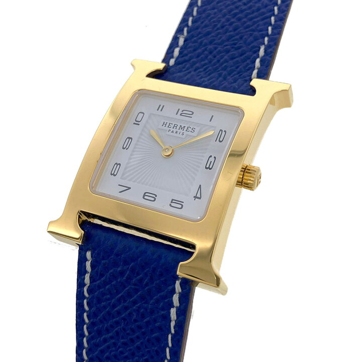 楽天市場】HERMES Hウォッチ HH1.510 電池交換済 26mm 青ベルト 