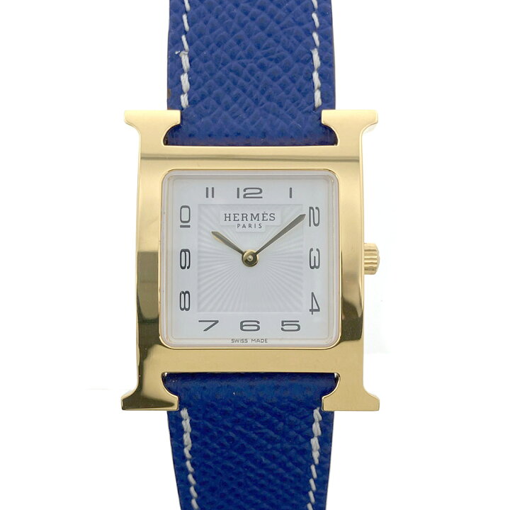 楽天市場】HERMES Hウォッチ HH1.510 電池交換済 26mm 青ベルト 