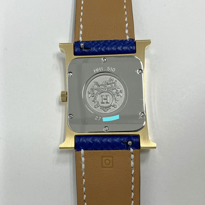 楽天市場】HERMES Hウォッチ HH1.510 電池交換済 26mm 青ベルト 