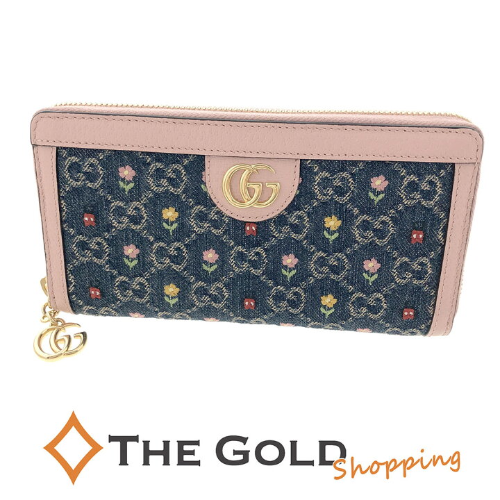 楽天市場】GUCCI GGラウンドジップウォレット 523154 デニム  