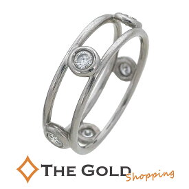 Tiffany&Co. ダブルワイヤー5Pダイヤリング 11号 PT950 プラチナ ダイヤモンド レディース ジュエリー ティファニー 【中古】 p2507