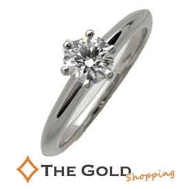 Tiffany&Co. ソリティア ダイヤリング 仕上済 ＃9 ダイヤモンド 0.38ct PT950 プラチナ ソリテール ジュエリー ティファニー 【中古】