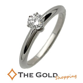 Tiffany&Co. ソリティア ダイヤリング 仕上済 11.5号 0.24ct PT950 プラチナ ジュエリー 指輪 ティファニー 【中古】
