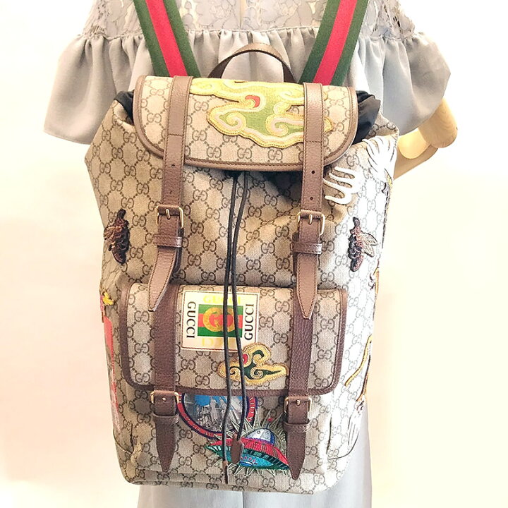 楽天市場】グッチ GUCCI GGスプリーム バックパック リュック パッチ 