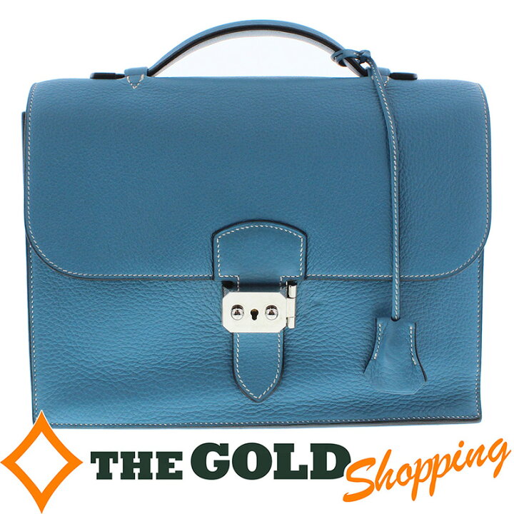 HERMES(エルメス) ビジネスバッグ サックアデペッシュ27 ブルー  