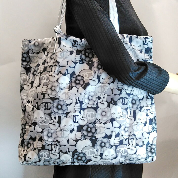 楽天市場】CHANEL☆シュペット トートバッグ 猫 ココマーク ナイロン 