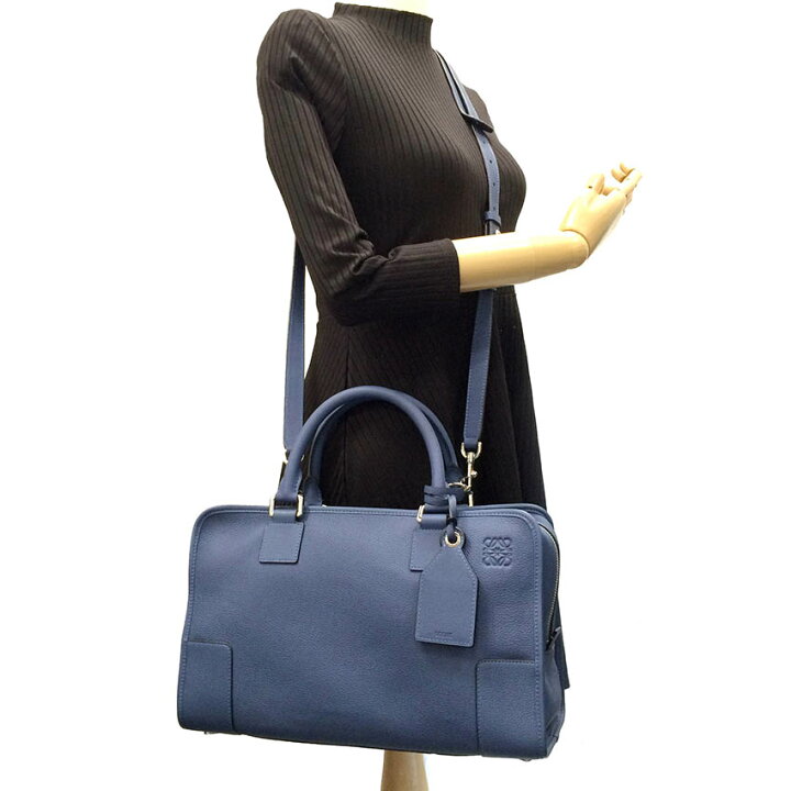 楽天市場】ロエベ☆LOEWE アマソナ36 ミニボストン スチールブルー  