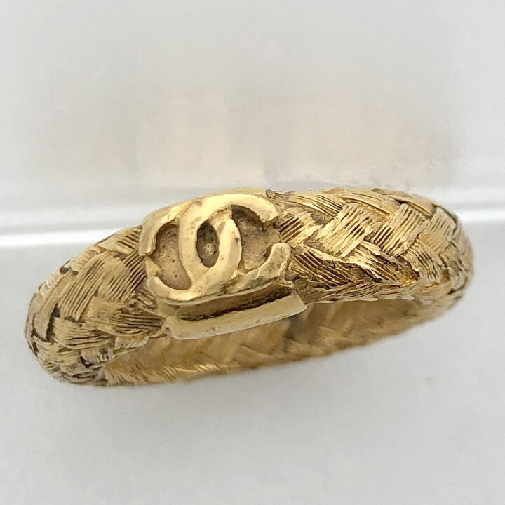 楽天市場】シャネル□CHANEL ココマーク リング 12号 ゴールド色 2000 