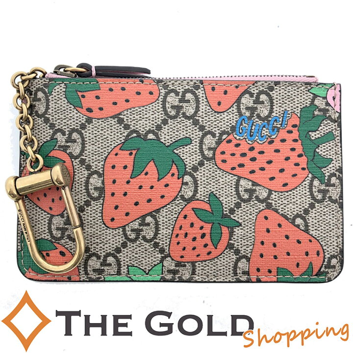 楽天市場】グッチ GUCCI コインケース キーリング付 ストロベリー  