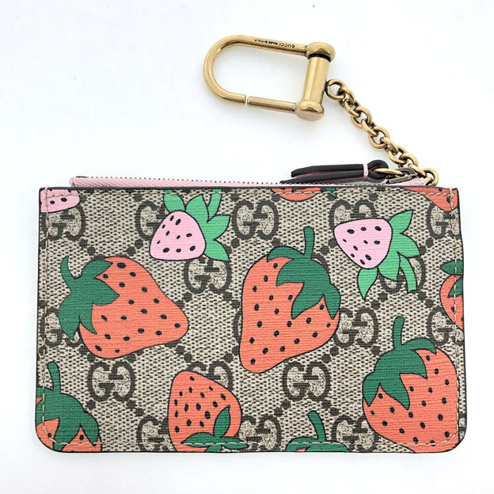 楽天市場】グッチ GUCCI コインケース キーリング付 ストロベリー 