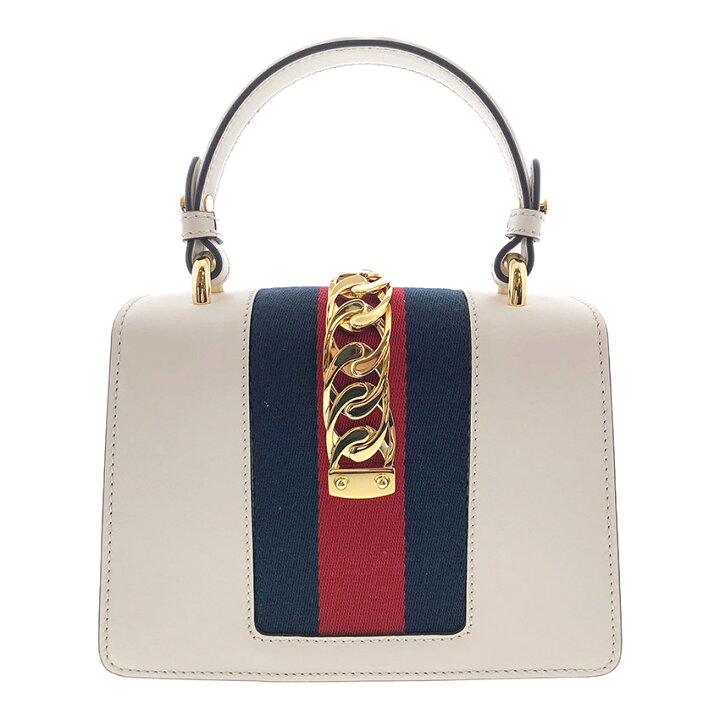 楽天市場】グッチ GUCCI シルヴィ 2way ホワイト ストラップ付 