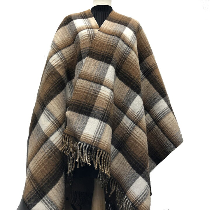 楽天市場】グッチ リバーシブル GG ウール ポンチョ 18AW ブラウン  