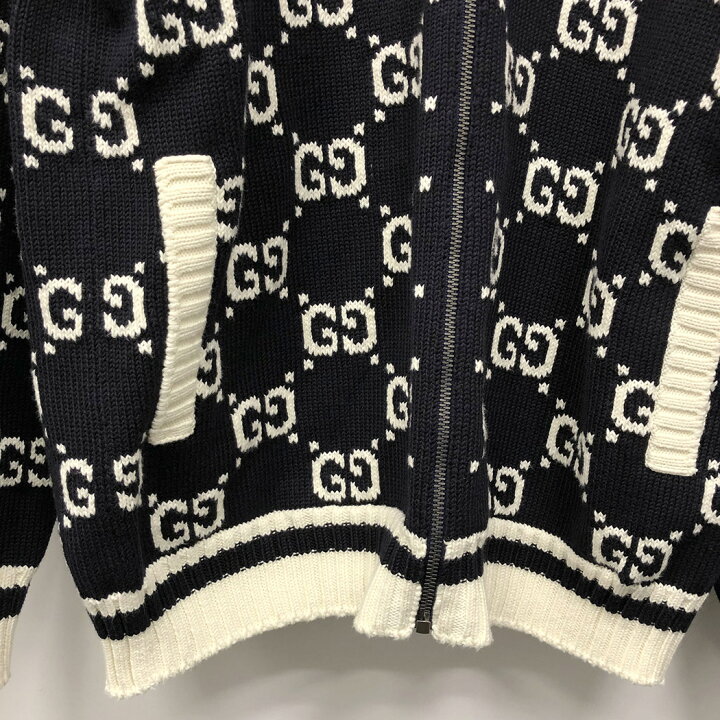 楽天市場】グッチ☆GGジャガード コットンニットジャケット 545701 M 
