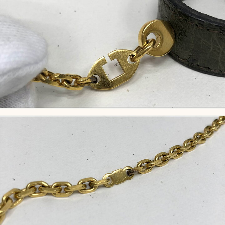 楽天市場】エルメス□グローブホルダー オーストリッチ ゴールド金具  