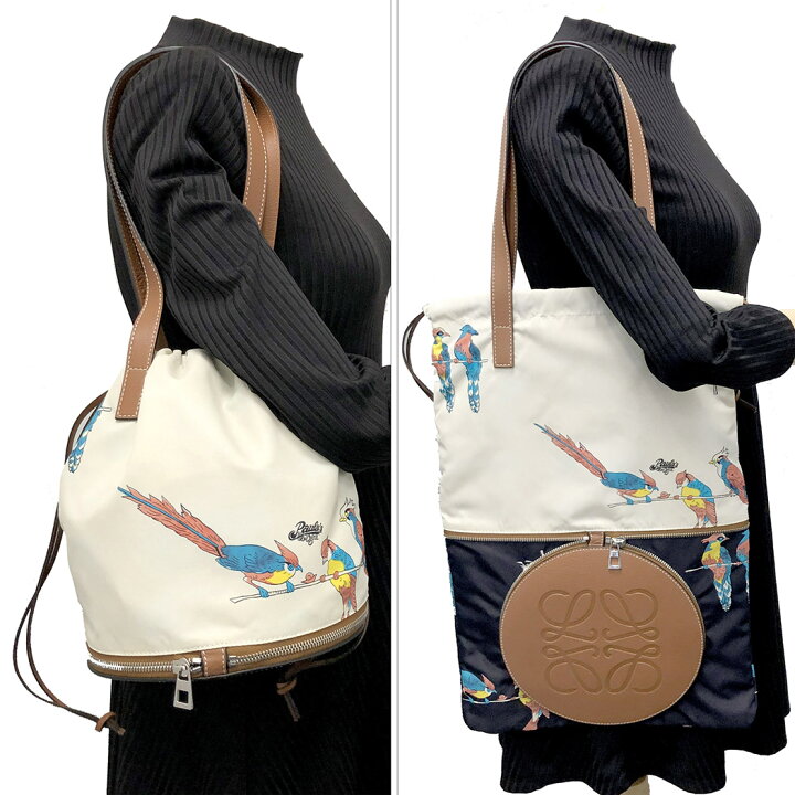 楽天市場】ロエベ パウラ 巾着トートバッグ 2WAY ショルダー 