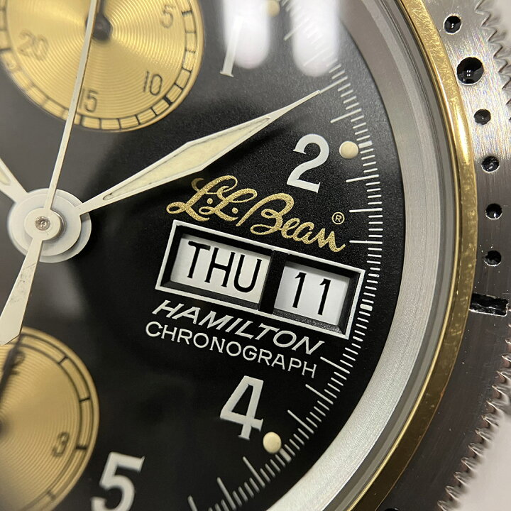 楽天市場】ハミルトン□ クロノグラフ L.L.Bean Wネーム 9446 希少品 
