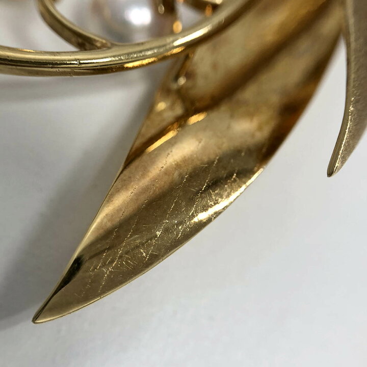楽天市場】田崎真珠 スズラン ブローチ K18 YG パール 4.8-5.4mm 