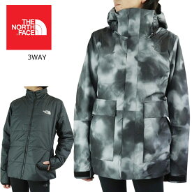 ノースフェイスTHE NORTH FACEレディース ジャケットW GARNER TRICLIMATE JACKETウィメンズ ガーナー トリクラメイト ジャケットTNFBIKBRPT/TNFB(プリント/ブラック) 女性用 ナイロン マウンテンパーカー アウトドア アウター 黒