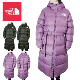 ノースフェイスTHE NORTH FACEレディース ジャケットW NUPTSE BELT LONGウィメンズ ヌプシ ベルト ロングジャケットPIKES PURPLE(パイクスパープル) TNF BLACK(ブラック)ダウン コート フード アウター 紫 黒