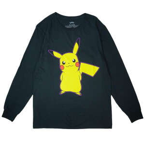 �����Y ���f�B�[�X T�V���c�y�N���b�N�|�X�g�Ή��zPIKACHU LOVABLE POSE LONG TEE�s�J�`���E ����T�V���c �����O�X���[�u����T �� �u���b�N �|�P�����j�����p �W�F���_�[�t���[ �A�j�� �f��POKEMON 