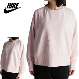 NIKE ナイキレディース スウェットDRY-FIT GET FIT LUX FLEECE CREW TOPドライフィット ゲットフィットラックスフリースクルートップPINK（ピンク）裏起毛 ショート丈 ストリート スポーツ カジュアル