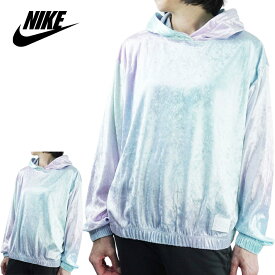 ナイキ NIKEレディース パーカーWOMENS SPORTSWEAR VELOUR PULLOVER HOODIEウィメンズ スポーツウェア プルオーバーフーディAURORA(オーロラ)女性用 ベロア ロゴ パーカー フード スポーティ トレーニング