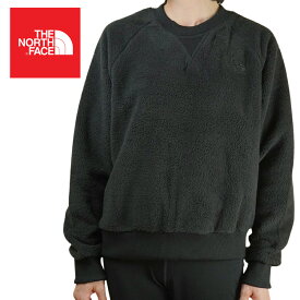 ノースフェイスTHE NORTH FACEレディース プルオーバーW DUNRAVEN CREW TOPウィメンズ ダンレイブン クルートップTNF BLACK(ブラック)女性用 トップス ファー ボア フリース 黒 アウトドア ストリート