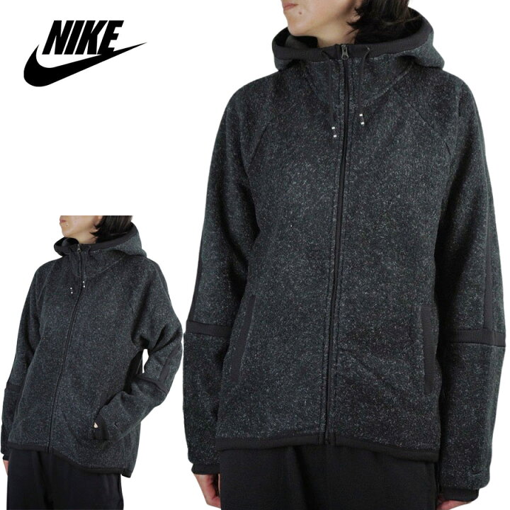 楽天市場 Nike ナイキレディース パーカーtherma Fleece Fullzip Comfortウィメンズ サーマフリースフルジップパーカーblack ブラック 黒 杢 リブ ストリート ボア The Material World