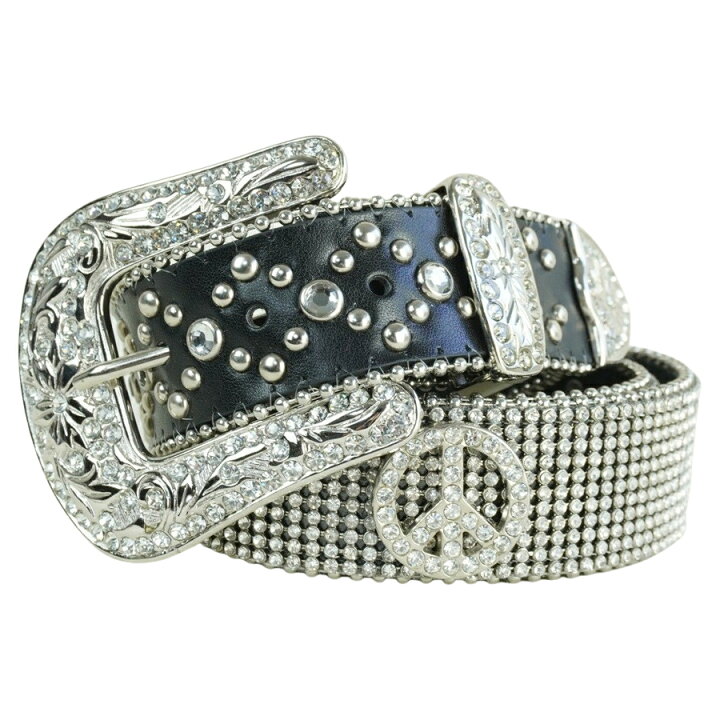 楽天市場】KAMBERLEY GROUPGENUINE LEATHER BLING BELTレザーベルト 