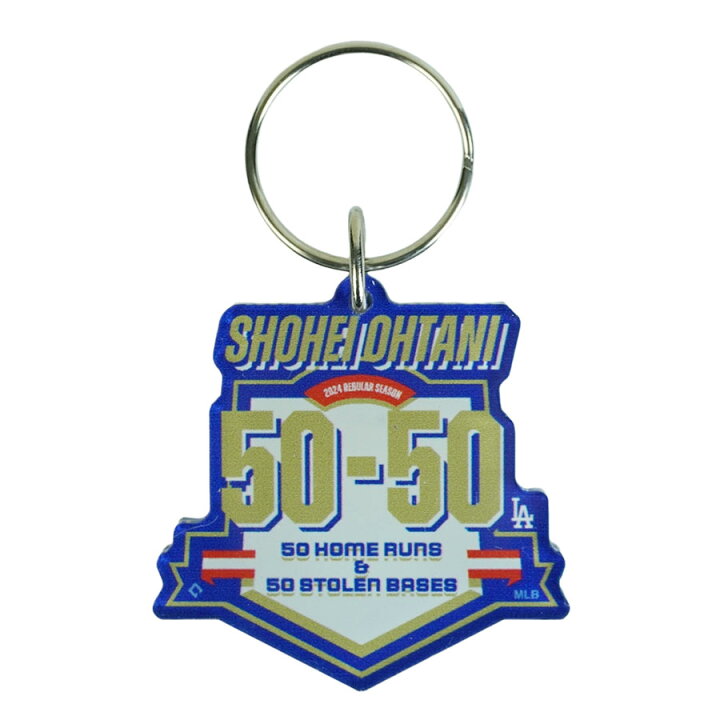 楽天市場】大谷翔平 50-50 キーホルダー 公式 ドジャース グッズ定形外 